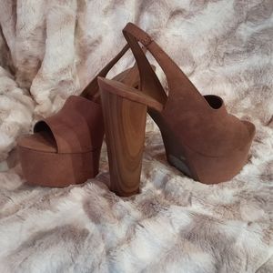 Jessica Simpson platform suede sandals size 8 NWOT